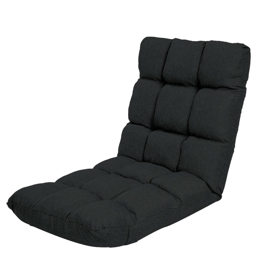 Adjustable Floor Gaming Lounge Line Chair 100 x 50 x 12cm - Black