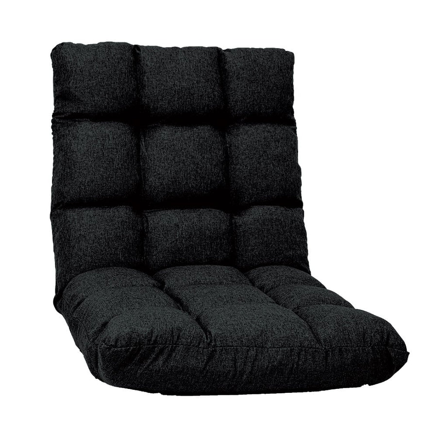 Adjustable Floor Gaming Lounge Line Chair 100 x 50 x 12cm - Black