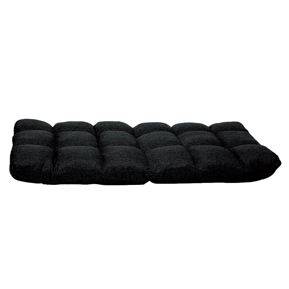 Adjustable Floor Gaming Lounge Line Chair 100 x 50 x 12cm - Black