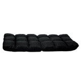 Adjustable Floor Gaming Lounge Line Chair 100 x 50 x 12cm - Black - Rear View