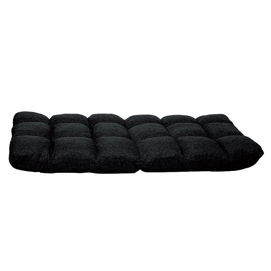 Adjustable Floor Gaming Lounge Line Chair 100 x 50 x 12cm - Black