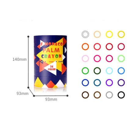 Flower Monaco Palmy Crayons 16 Colours-2006733317193469960