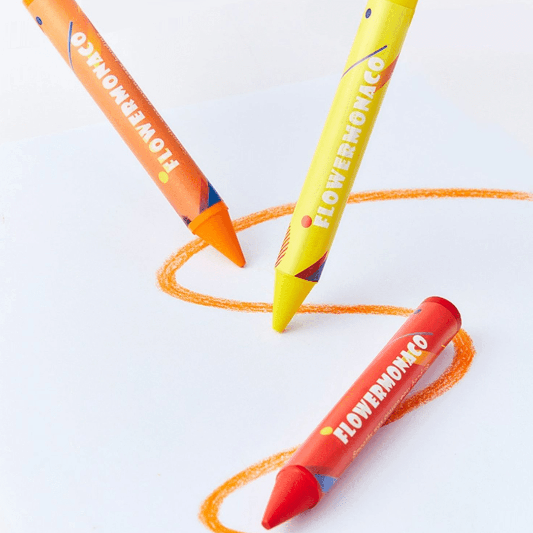 Flower Monaco Palmy Crayons 16 Colours-2006733317193469953