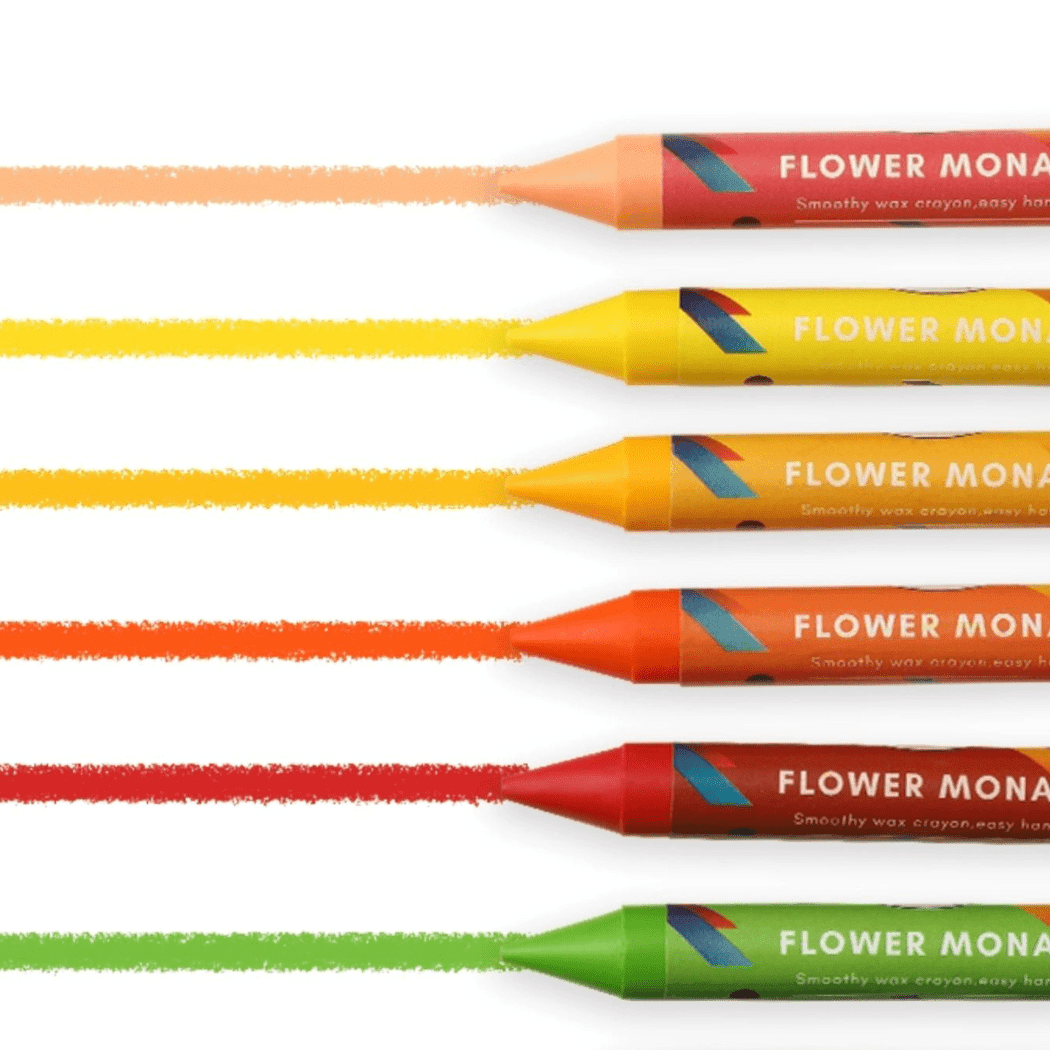 Flower Monaco Palmy Crayons 16 Colours-2006733317193469956
