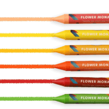 Flower Monaco Palmy Crayons 16 Colours - Top-Down View