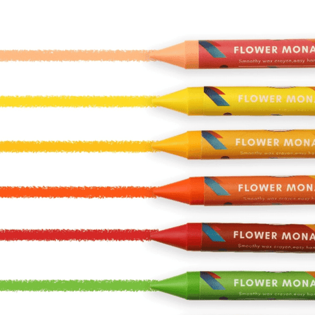 Flower Monaco Palmy Crayons 24 Colour-1954803153346105348
