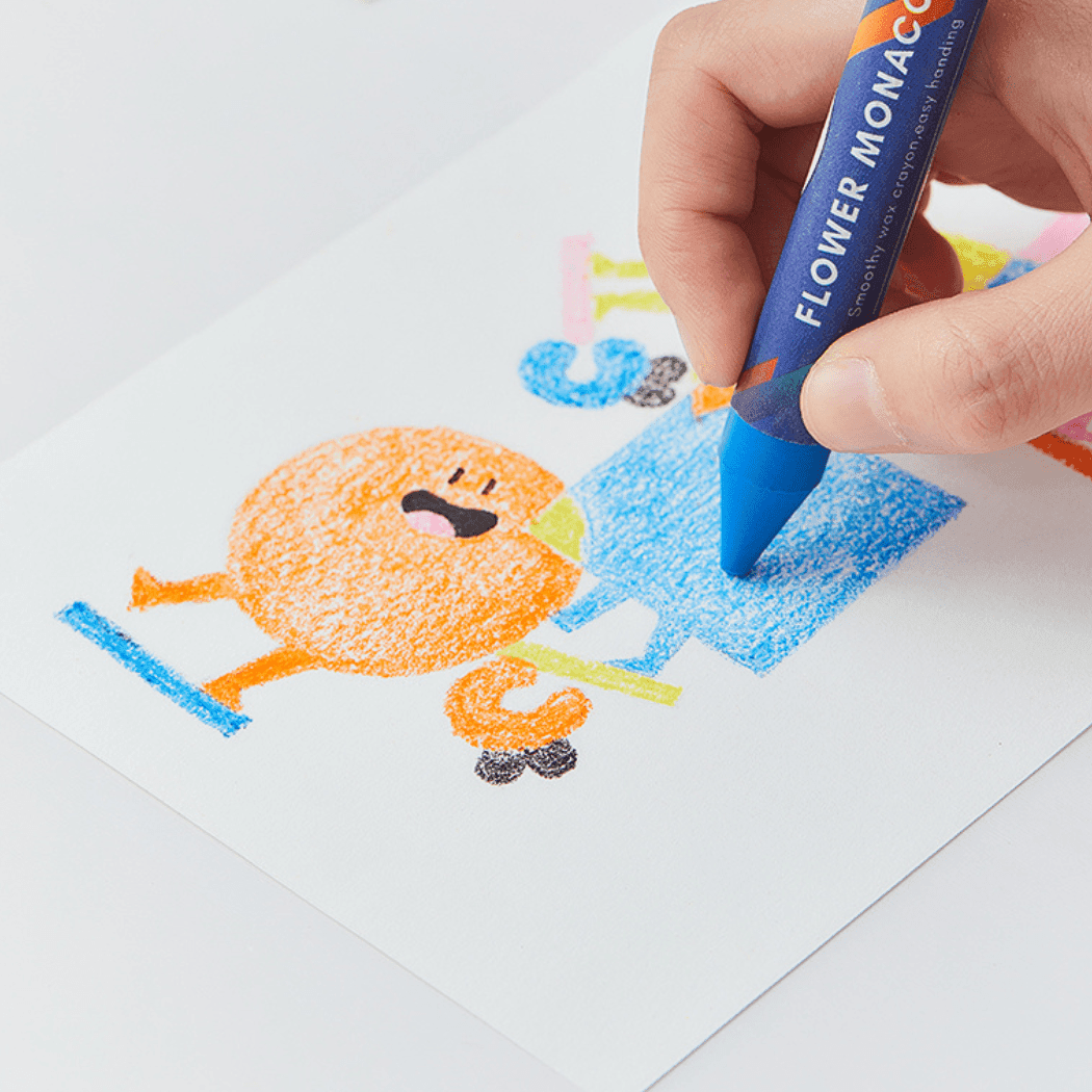 Flower Monaco Palmy Crayons 16 Colours-2006733317193469957