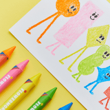 Flower Monaco Palmy Crayons 16 Colours - Close-Up Angle