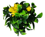 Flowering Yellow Rose Stem UV Resistant 30cm - Front View