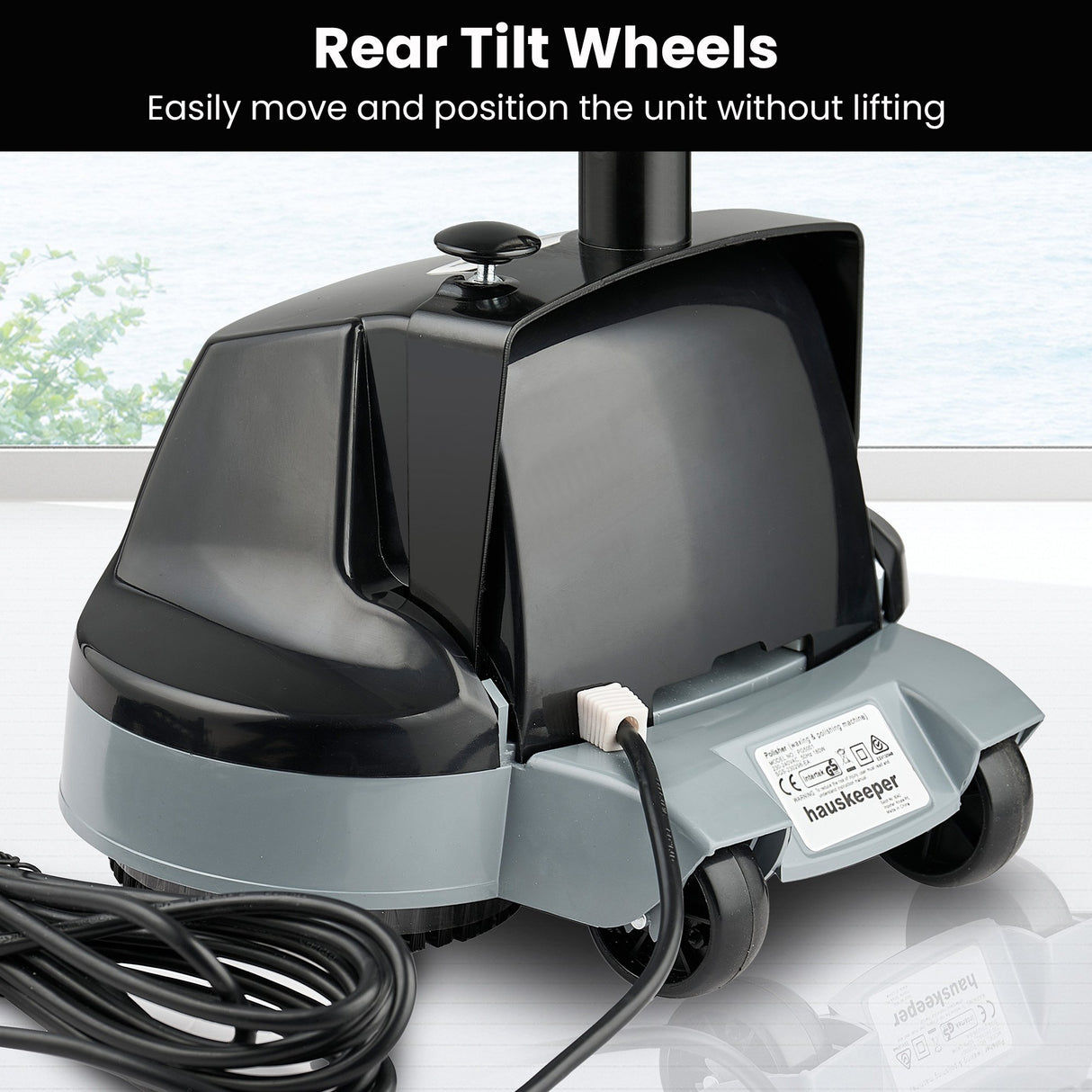 Hauskeeper GEN2 5 in 1 Electric Floor Polisher 6M Power Cable Timber Hard Waxer Buffer Cleaner