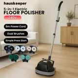 Hauskeeper GEN2 5 in 1 Electric Floor Polisher 6M Power Cable Timber Hard Waxer Buffer Cleaner