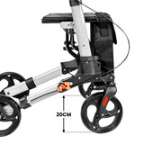 Orthonica Folding Rollator Walker - Close-Up Angle