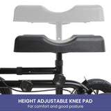 Orthonica Foldable Steel Mobility Knee Scooter Walker - Rear View