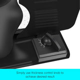 200W  Pronti Deli and Food Electric Meat Slicer Blades Processor Black - Side View