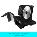 200W  Pronti Deli and Food Electric Meat Slicer Blades Processor Black - 45-Degree Angle