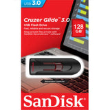 SANDISK SDCZ600-128G 128GB CZ600 CRUZER GLIDE USB 3.0 VERSION - Front View