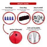 Wallaroo 3x3 PopUp Red Gazebo Marquee Outdoor Tent