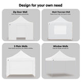 Wallaroo 3x3 PopUp White Gazebo Marquee Outdoor Tent - Side View