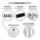 Wallaroo 3x3 PopUp White Gazebo Marquee Outdoor Tent - Close-Up Angle