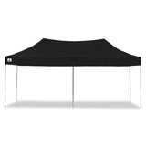 Gazebo Tent Marquee 3x6m PopUp Outdoor Wallaroo Black - Front View