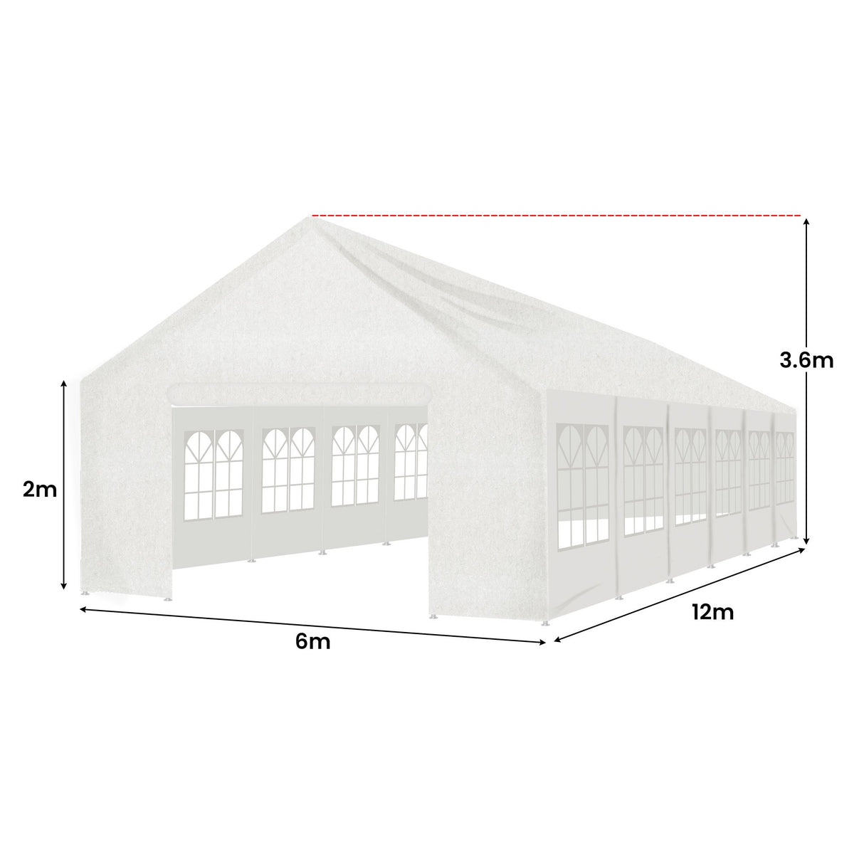 12m x 6m Wallaroo outdoor event marquee carport tent