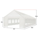 12m x 6m Wallaroo outdoor event marquee carport tent - Side View