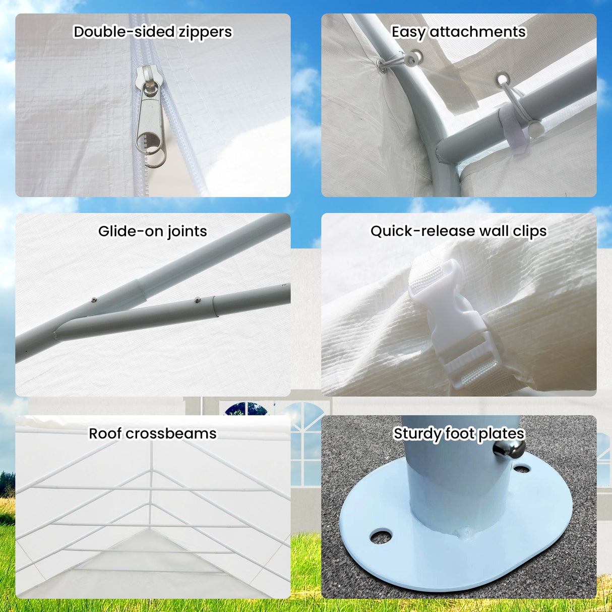 12m x 6m Wallaroo outdoor event marquee carport tent