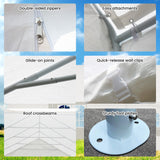 12m x 6m Wallaroo outdoor event marquee carport tent - Low Angle