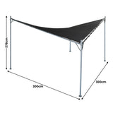 Wallaroo 3x3m Butterfly Steel Gazebo - Charcoal - Extra Image