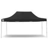 Gazebo Tent Marquee 3x4.5m PopUp Outdoor Wallaroo Black - Front View
