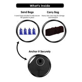 Gazebo Tent Marquee 3x4.5m PopUp Outdoor Wallaroo Black - Low Angle