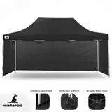 Gazebo Tent Marquee 3x4.5m PopUp Outdoor Wallaroo Black - Extra Image