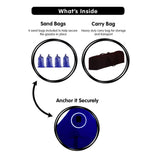 Gazebo Tent Marquee 3x4.5m PopUp Outdoor Wallaroo Blue - Low Angle