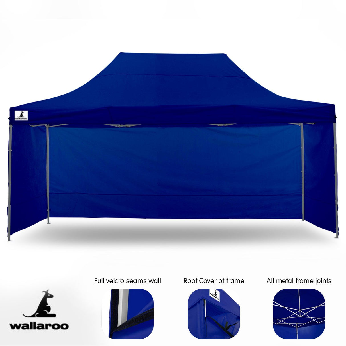 Gazebo Tent Marquee 3x4.5m PopUp Outdoor Wallaroo Blue