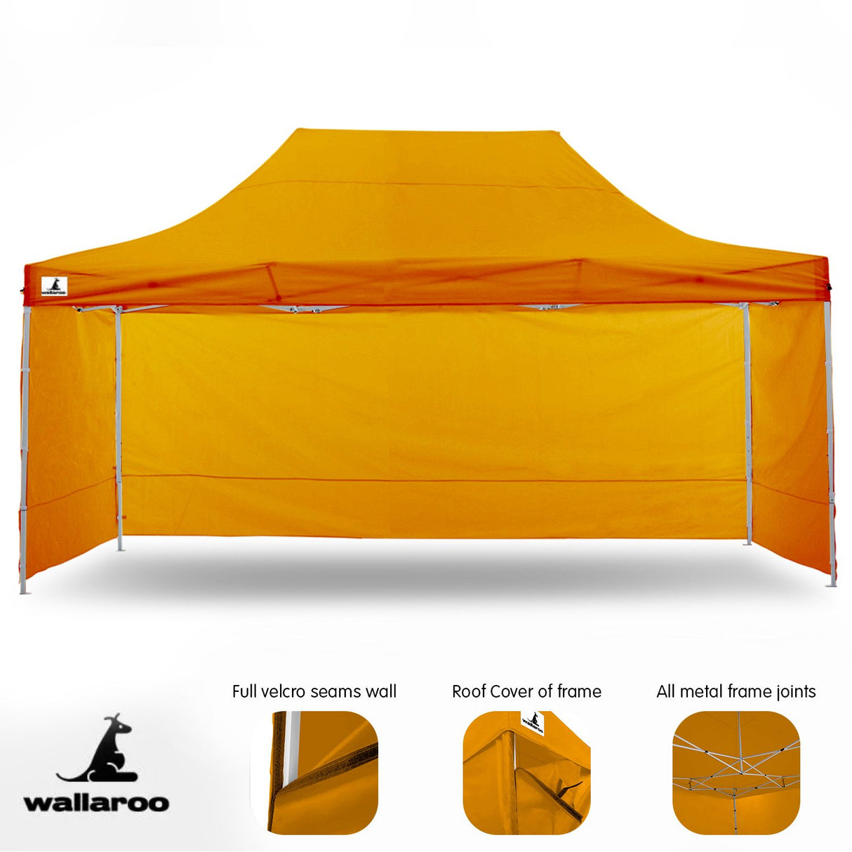 Gazebo Tent Marquee 3x4.5m PopUp Outdoor Wallaroo Orange