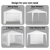 3x3m Wallaroo Outdoor Party Wedding Event Gazebo Tent - White - Side View