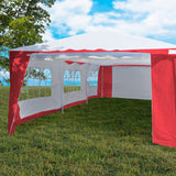 4x8 Outdoor Event Wedding Marquee Tent Red - Low Angle