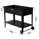 Wallaroo Garden Bed Raised 108.5 x 50.5 x 80cm Galvanized Steel Black - Extra Image