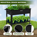 Wallaroo Garden Bed Raised 108.5 x 50.5 x 80cm Galvanized Steel Black - 45-Degree Angle