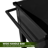 Wallaroo Garden Bed Raised 108.5 x 50.5 x 80cm Galvanized Steel Black - Low Angle