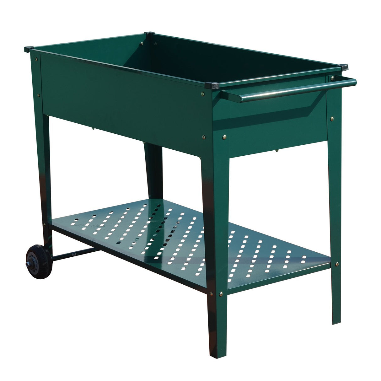 Wallaroo Garden Bed Cart Raised 108.5 x 50.5 x 80cm Steel - Green