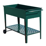 Wallaroo Garden Bed Cart Raised 108.5 x 50.5 x 80cm Steel - Green
