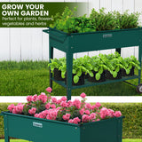 Wallaroo Garden Bed Cart Raised 108.5 x 50.5 x 80cm Steel - Green