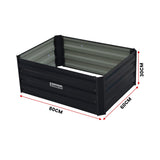 Wallaroo Garden Bed 80 x 60 x 30cm Galvanized Steel - Black - Extra Image