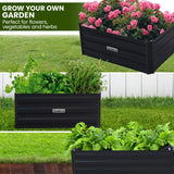 Wallaroo Garden Bed 80 x 60 x 30cm Galvanized Steel - Black - Extra Image