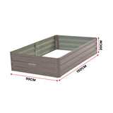 Wallaroo Garden Bed 150 x 90 x 30cm Galvanized Steel - Grey - Extra Image