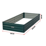 Wallaroo Garden Bed 210 x 90 x 30cm Galvanized Steel - Green - Extra Image