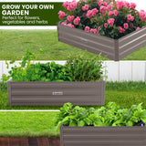 Wallaroo Garden Bed 210 x 90 x 30cm Galvanized Steel - Grey - Extra Image