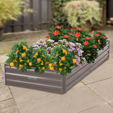 Wallaroo Garden Bed 210 x 90 x 30cm Galvanized Steel - Grey - Extra Image