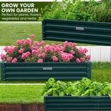 Wallaroo Garden Bed 240 x 120 x 30cm Galvanized Steel - Green - Extra Image